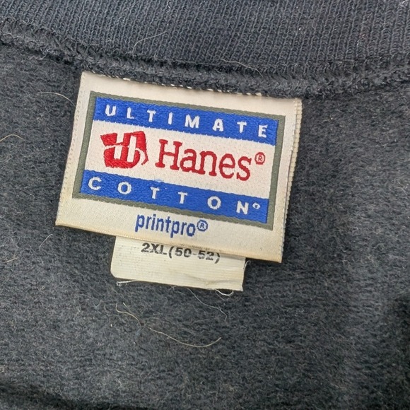 Hanes Black Y2K Oversized Backyard Birds Graphic Crewneck Sweatshirt M-XXL - Picture 4 of 9